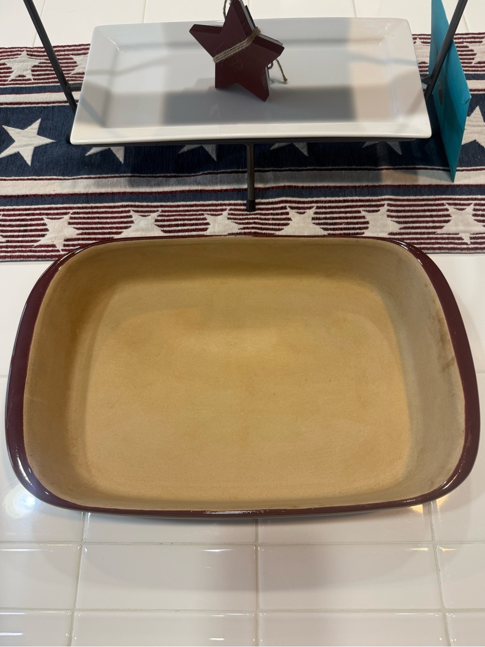 The Pampered Chef Stoneware Rectangular Baker 15"x9"×2" #1338 New Traditions Col
